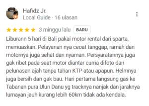 Harga Sewa Motor Bali